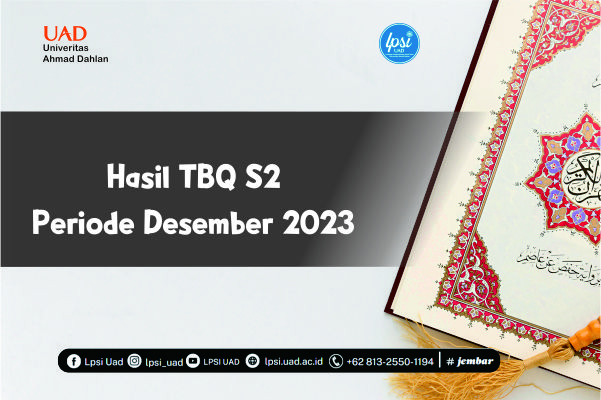 Hasil TBQ S2 periode Desember 2023